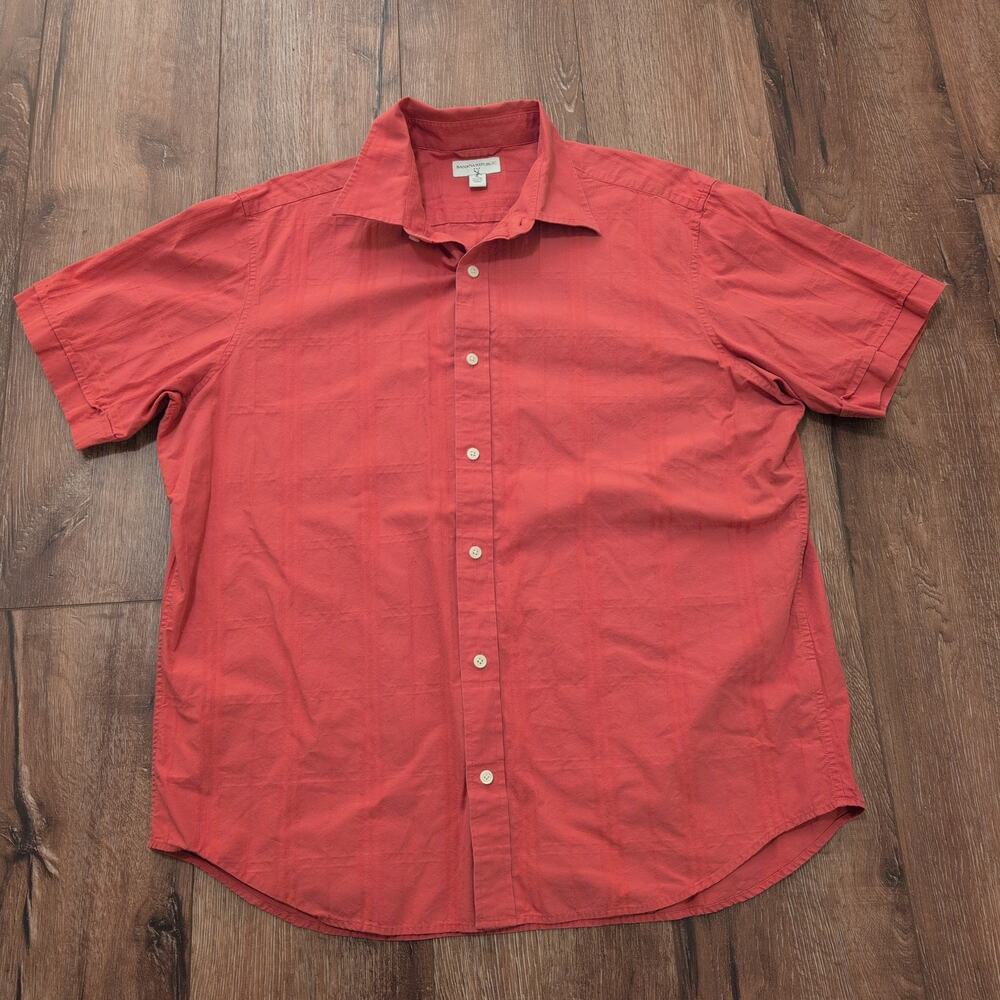 Banana Republic Men's XL Short Sleeve Button‎ Up Shirt Casual Dress Preppy